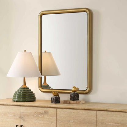 Modern Brass Mirror