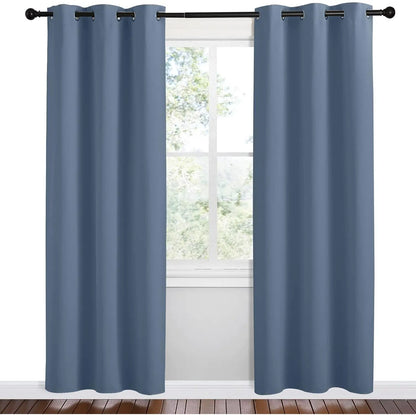 Room-Darkening Grommet Curtains | Thermal Insulated, Noise Reducing, Machine Washable | Wide Colour Range, Sizes 34" to 108"