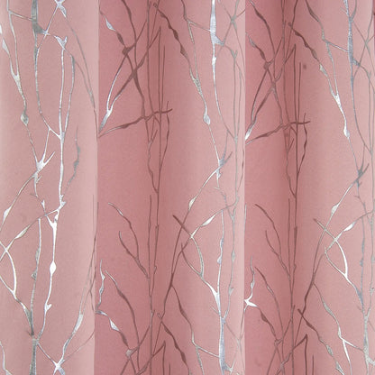 Transform Your Space with Curtain Club's 2-Piece 34x63 Inch Blackout Tree Branch Drapes - Stylish Thermal Grommet Window Treatments for Living Room and Bedroom