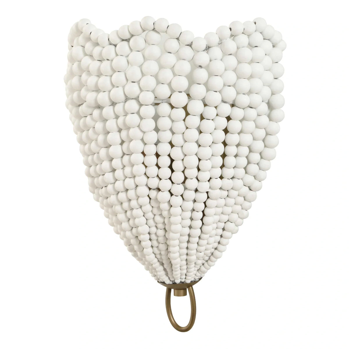 1 Light White Beaded Sconce