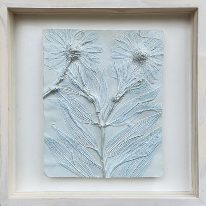 Peruvian Lily & Daisies Plaster Wall Art – A Breath of Fresh Garden Air for Your Home