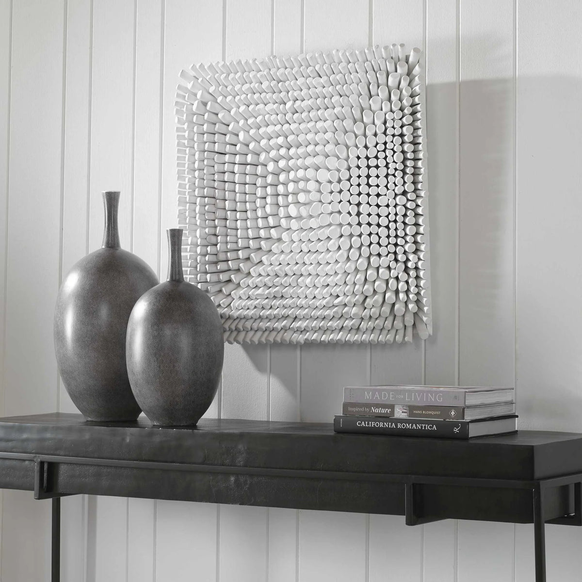 Satin Black Wood Wall Panel