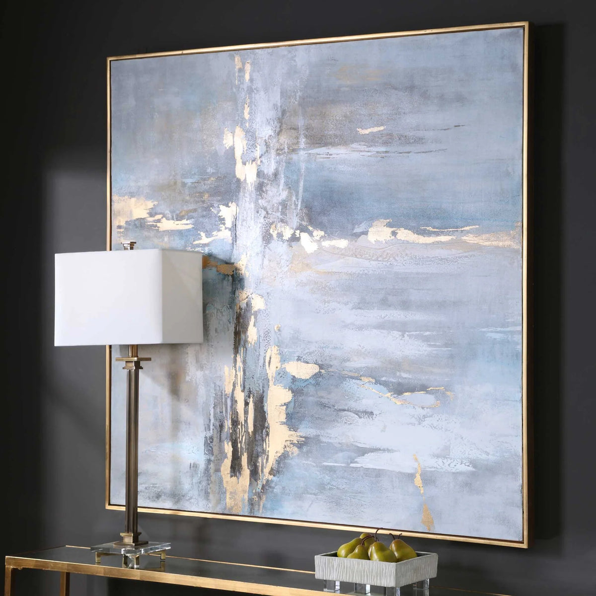 Abstract Gold Leaf Canvas Art