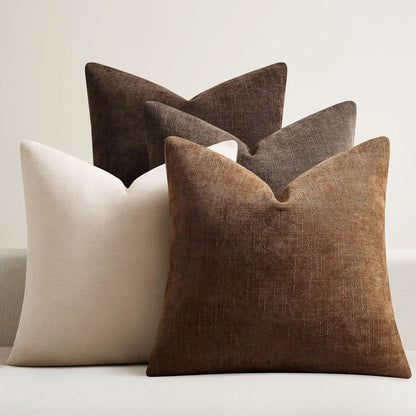 4Pcs Chenille Textured Throw Pillow Covers