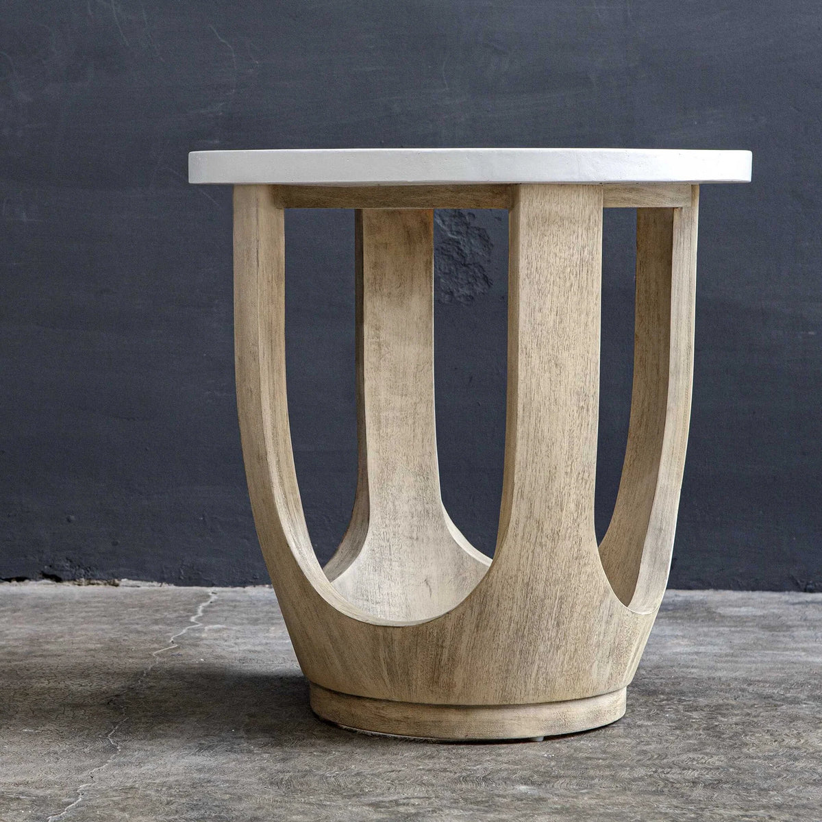 Stone Top Side Table