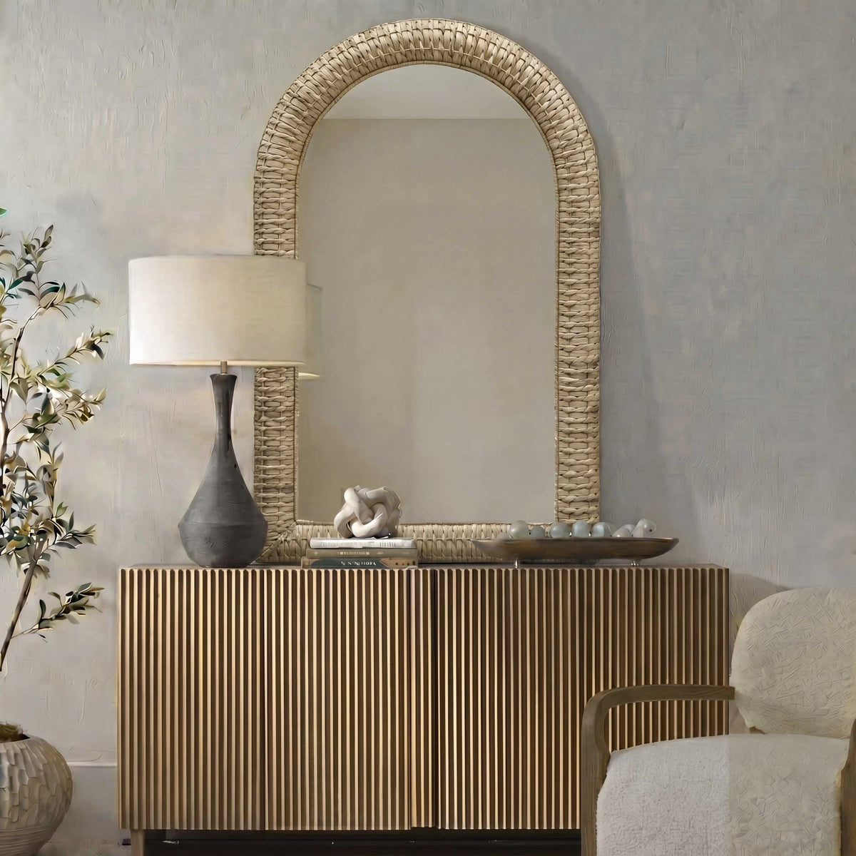 Seagrass Arch Mirror