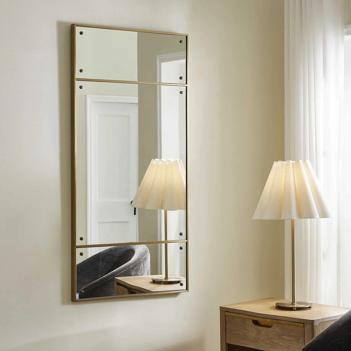 Brass Rectangular Mirror