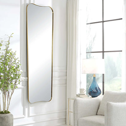 Large Antique Brass Mirror