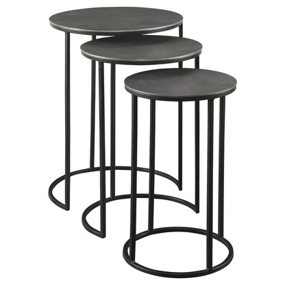 Metal Nesting Tables, Set of 3