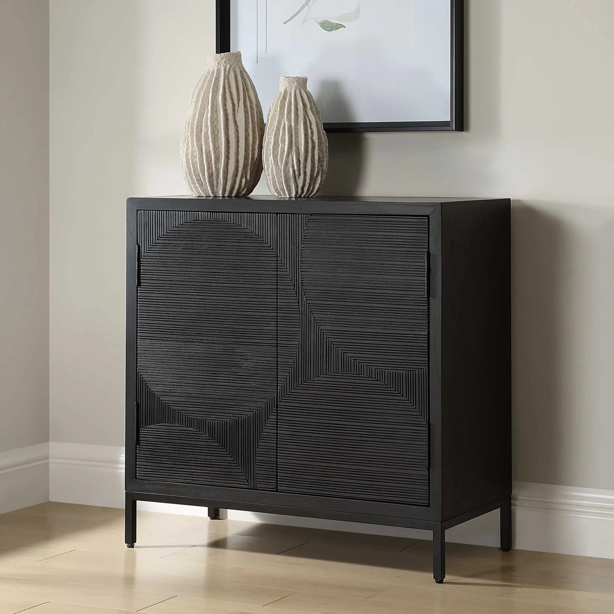Black 2 Door Cabinet