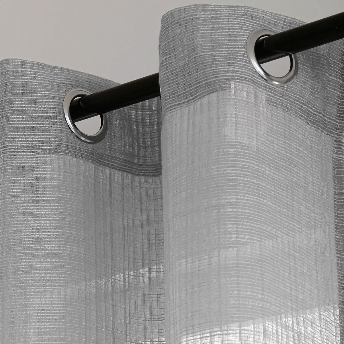 Curtain Club 2-Piece Window Curtains Set, 52X90 in Solid Color Slub Yarn Artificial Fabric, Lightweight Airy Gauze Light Filtering Grommet Top Premium Decorative for Living Room, Bedroom L12