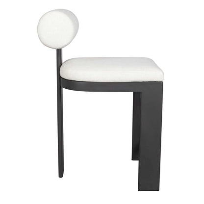 White Bolster Back Outdoor Counter Stool