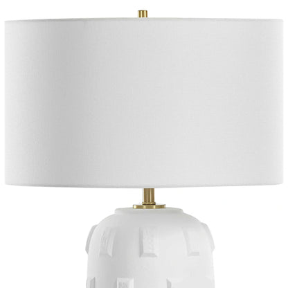 Textured White Table Lamp