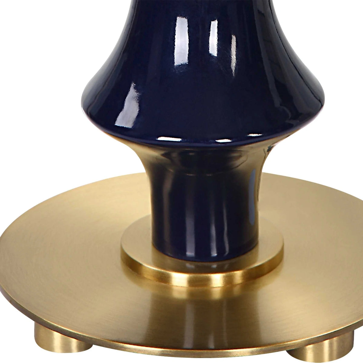 Sculpted Blue Table Lamp