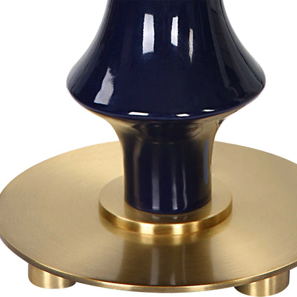 Sculpted Blue Table Lamp