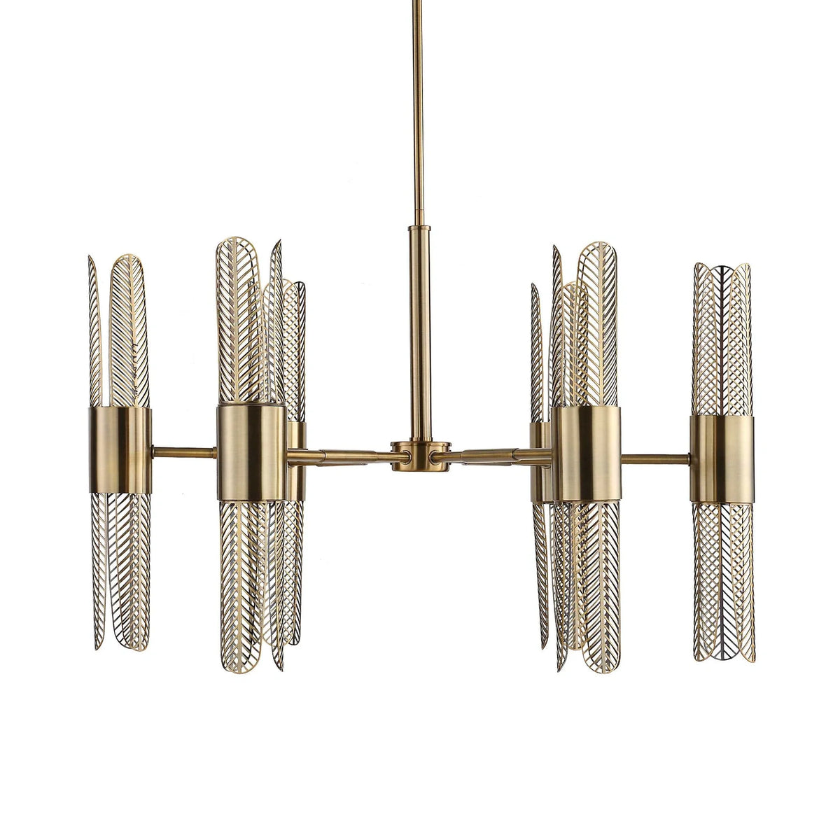 12 Light Brass Chandelier