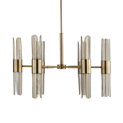 12 Light Brass Chandelier