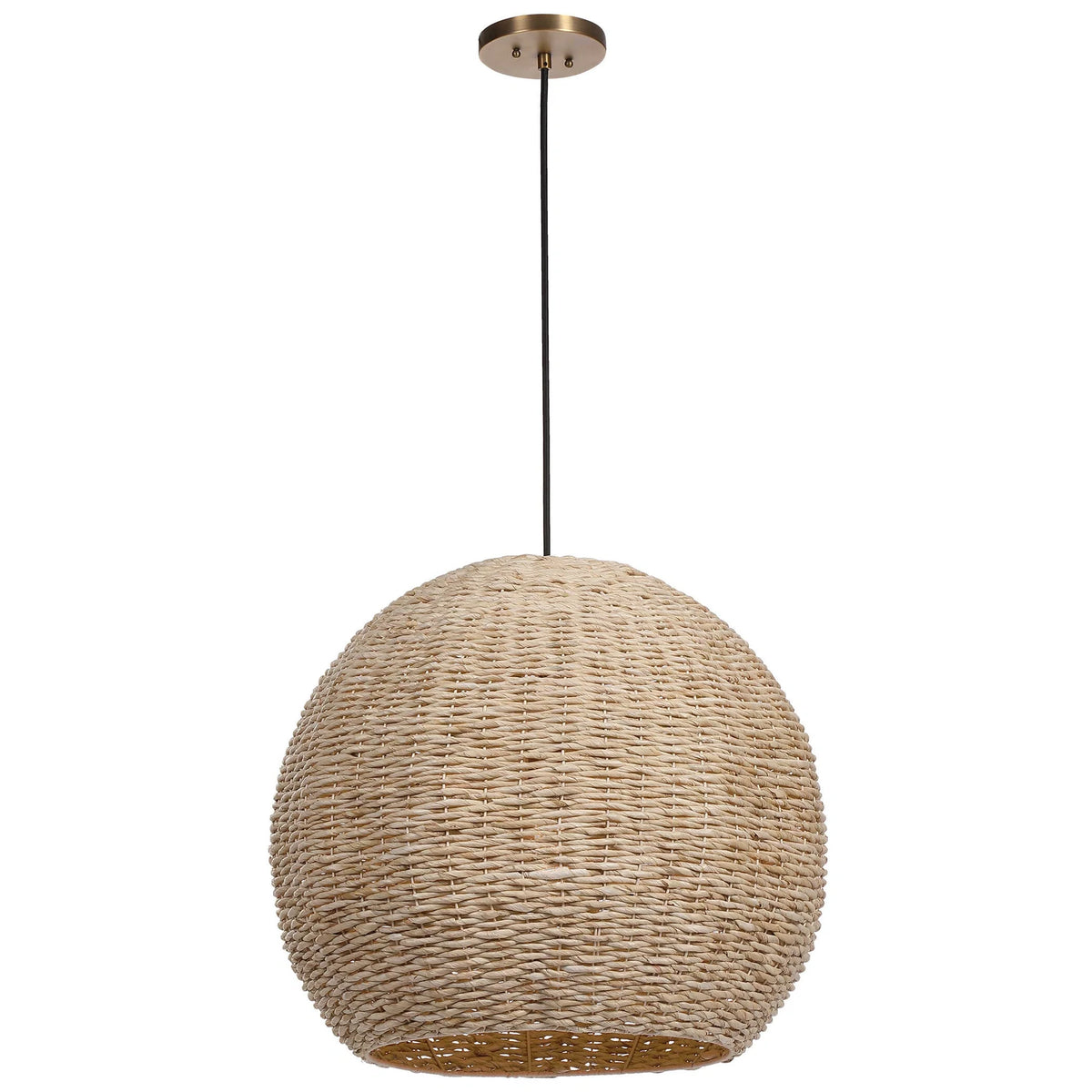 Woven Seagrass Dome Pendant