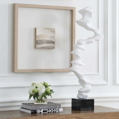 Wave Form White Sculpture