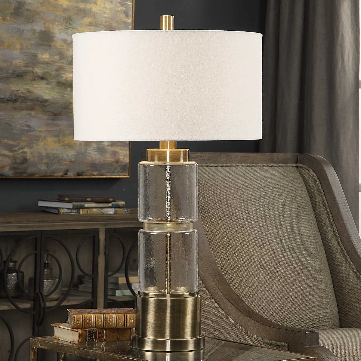 Glass Column Lamp