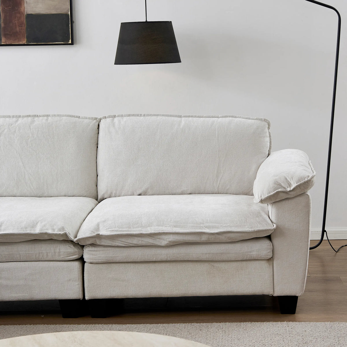 [Bellemave] Modular Sectional Loveseat Sofa, 2-Seat Chenille Couch with Washable Zipper Cushion Covers for Living Room