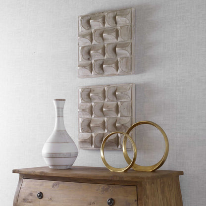 3D Scooped Wood Wall Panel
