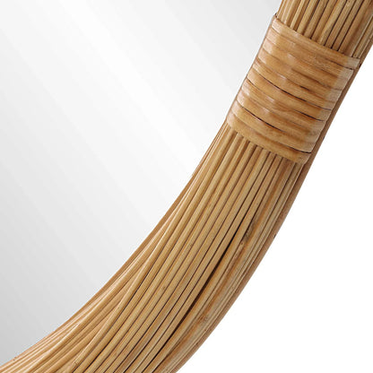 Round Bamboo Mirror