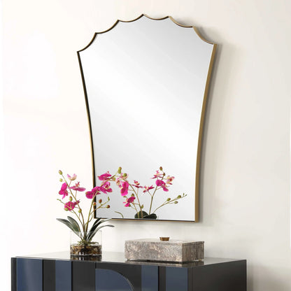 Scalloped Arched Vanity Mirror