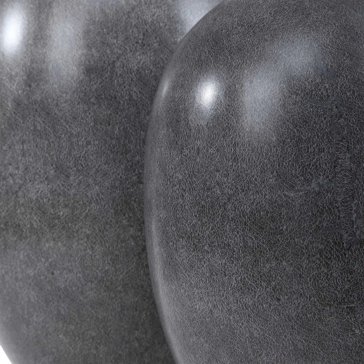 Marbled Black & White Vases, Set of 2
