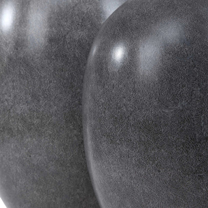 Marbled Black & White Vases, Set of 2