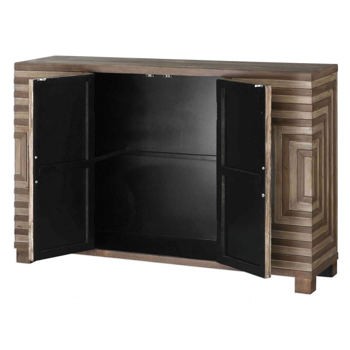 Geometric Console Cabinet