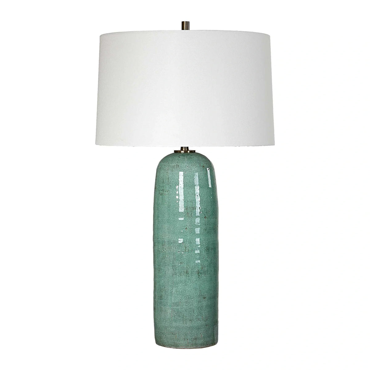 Crackled Teal Table Lamp