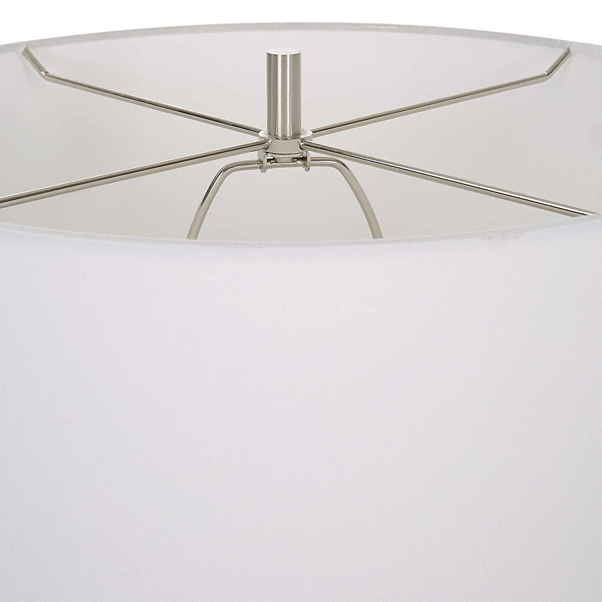 White Marble-Look Table Lamp