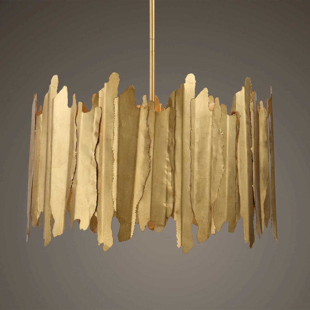 Industrial Gold Leaf Pendant
