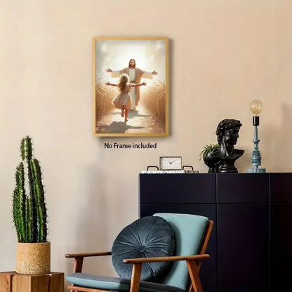 Inspire Your Space with the Jesus Walking on Water Canvas Poster - Unframed Wall Art for a Serene Room Aesthetic