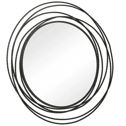 Black Round Mirror