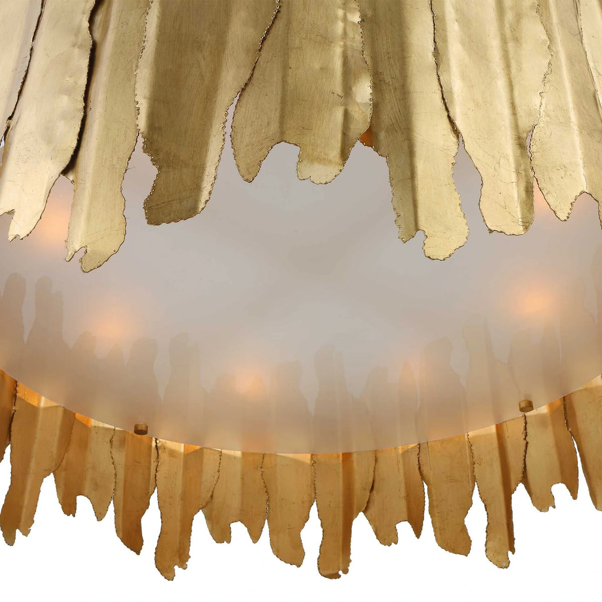 Industrial Gold Leaf Pendant