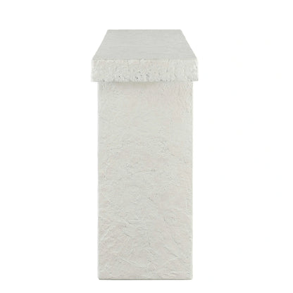 Indoor-Outdoor Limestone Console Table