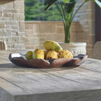 Live-Edge Teak Round Bowl