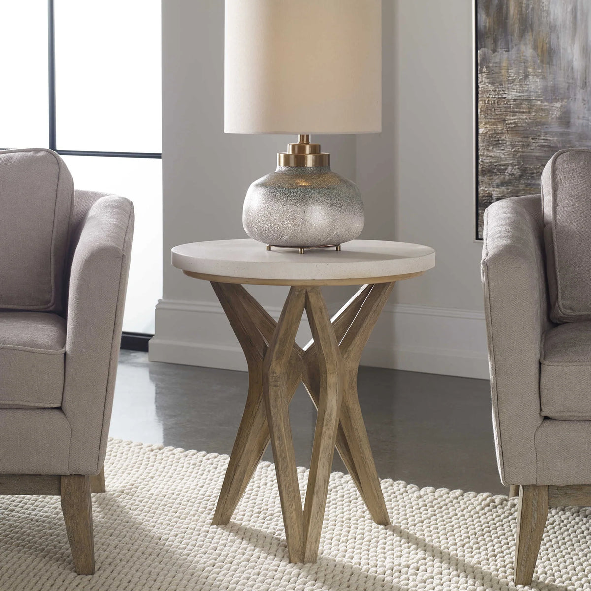 Limestone Side Table