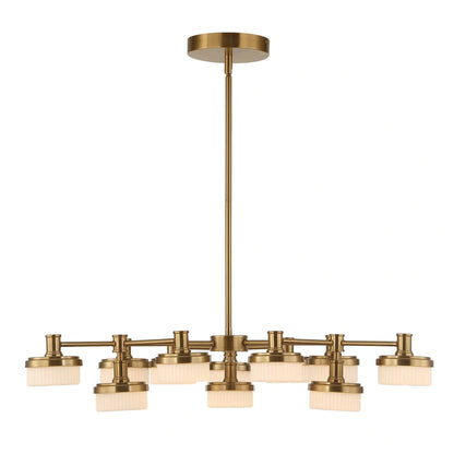 12 Lt LED Brass Chandelier