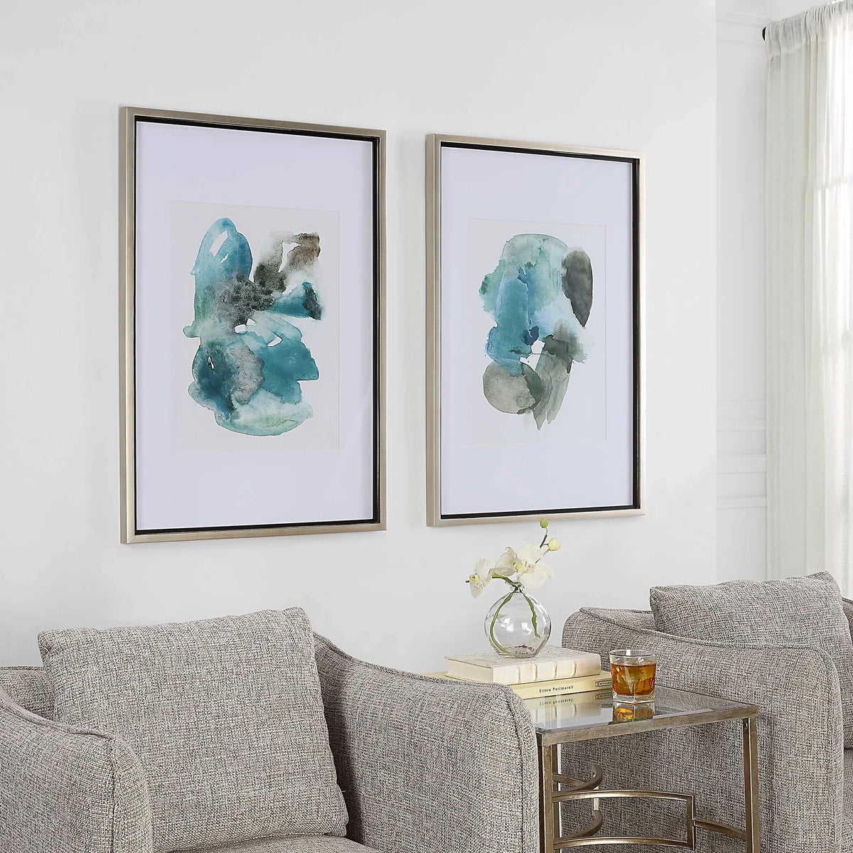 Watercolor Prints Set Of 2