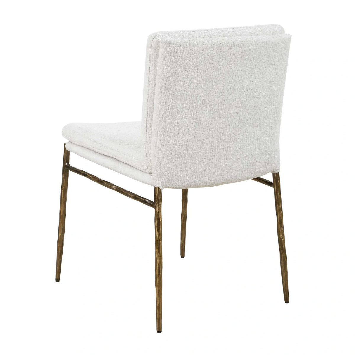 Textured White Dining Chair