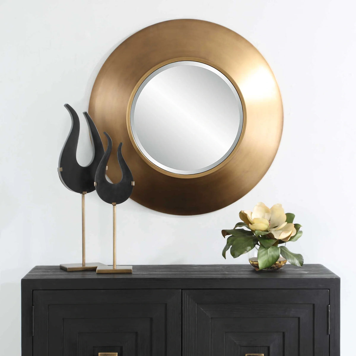 Round Gold Mirror