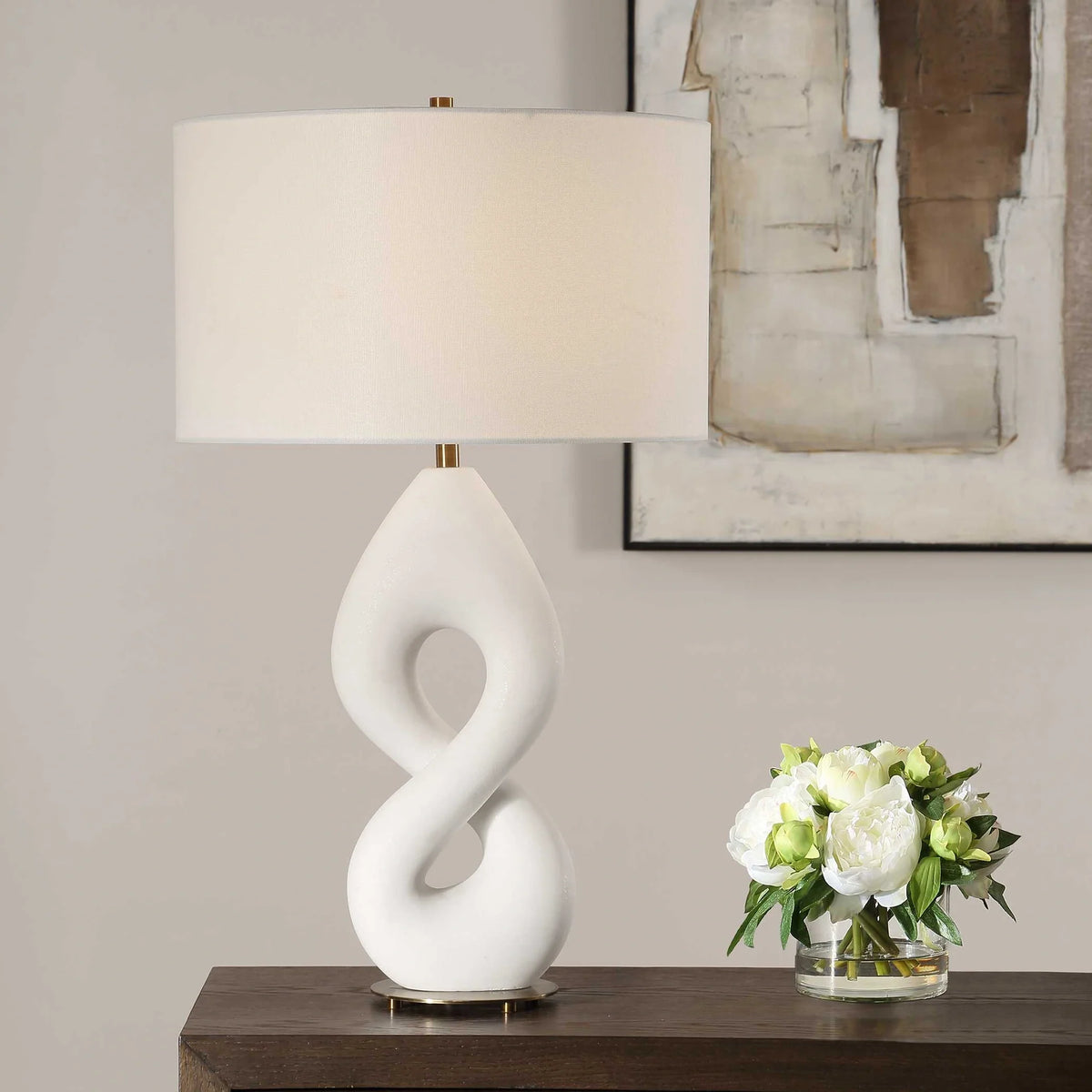 Ivory Stone Table Lamp
