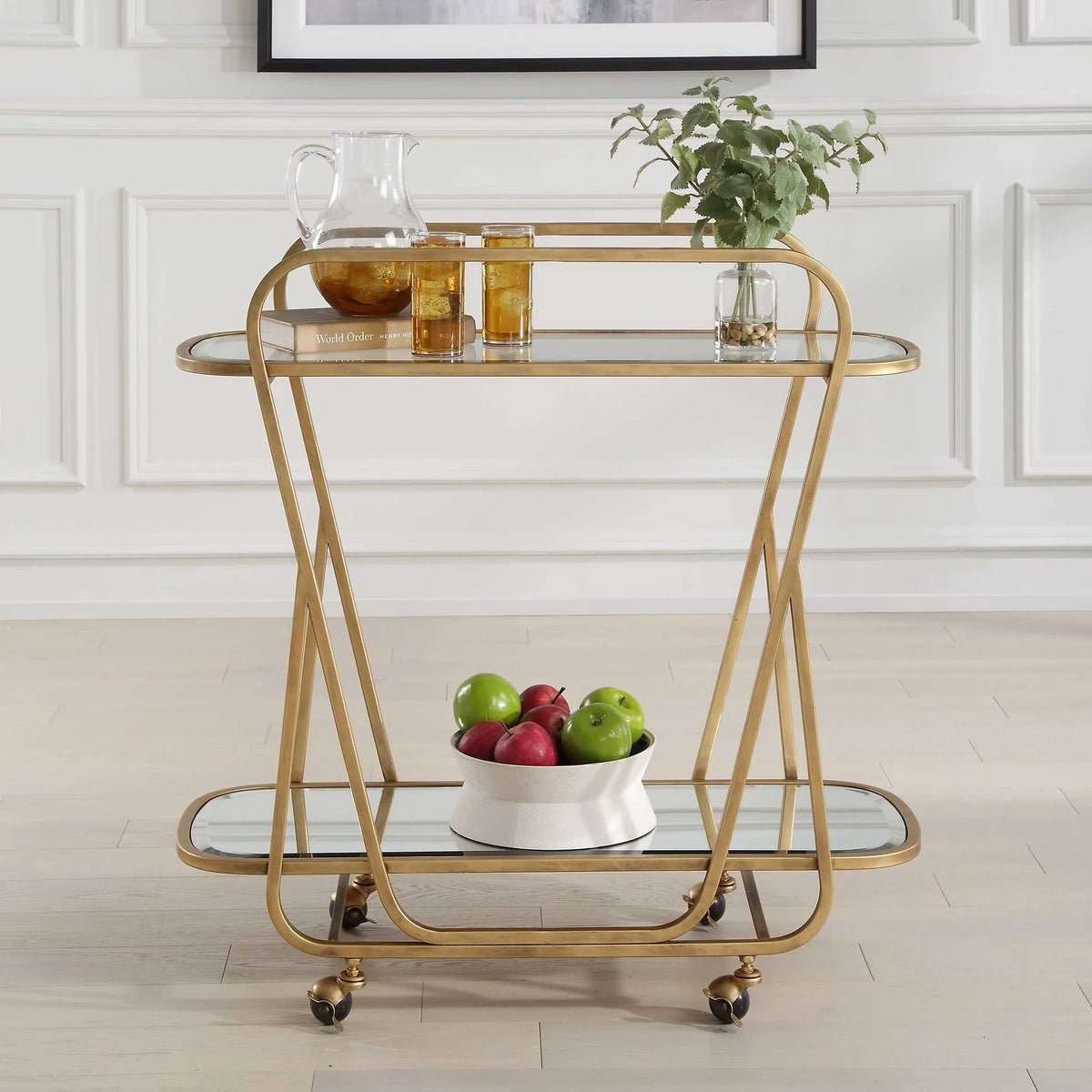 Brass Serving Cart