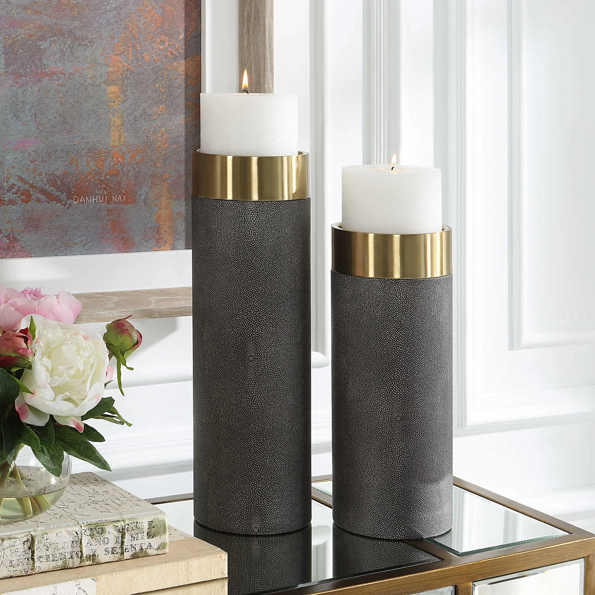 Brass Candleholders Set/2
