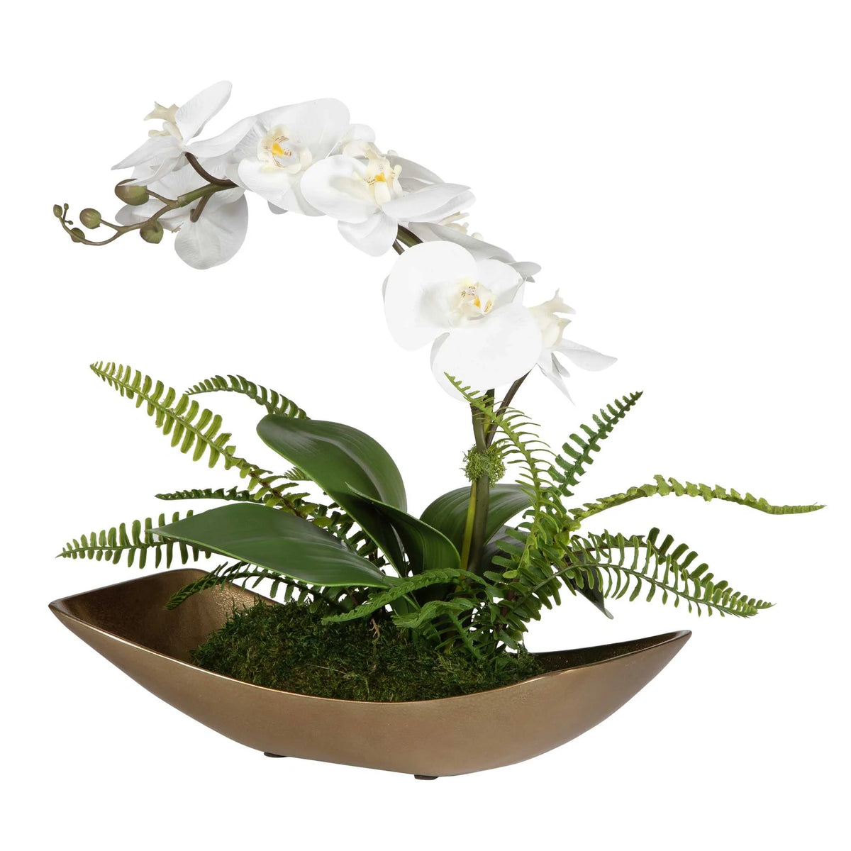 Brass Orchid Centerpiece
