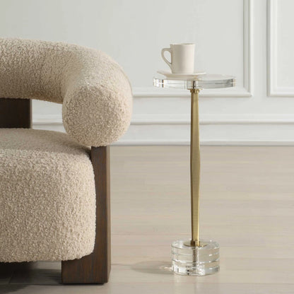 Ribbed Crystal Drink Table