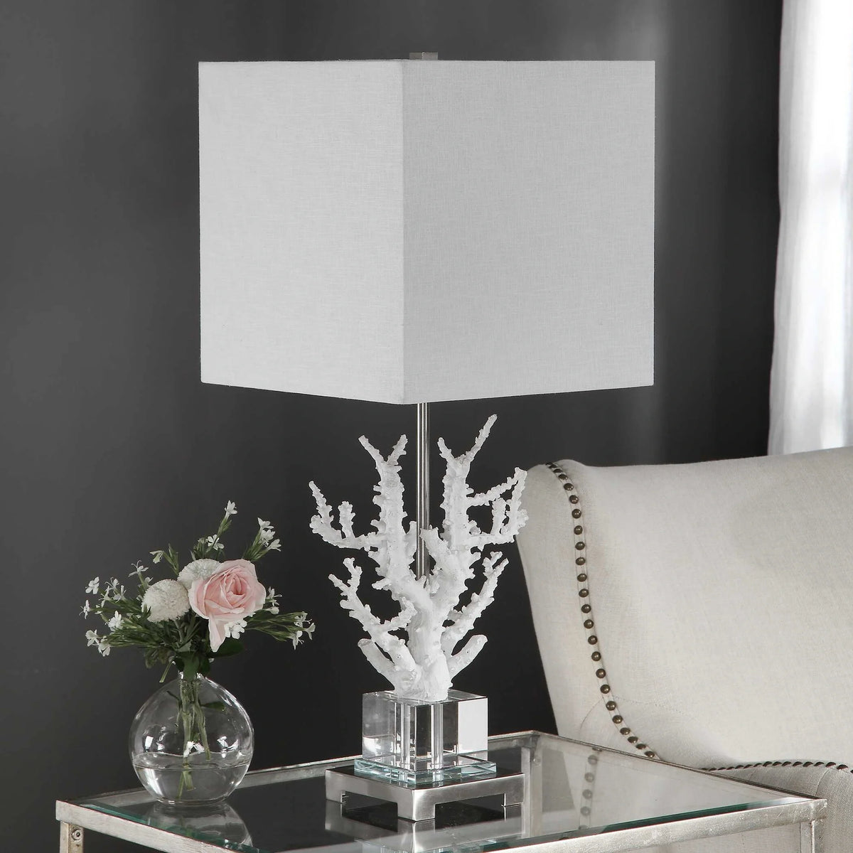 White Coral Table Lamp